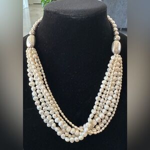 Silpada Pearl and Silver Necklace